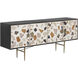 Lana 72 X 16.5 inch Black / Brass Sideboard